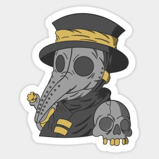 Plague Doctor (Black Eyes) Sticker